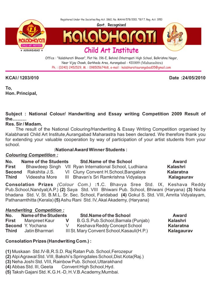 Kalabharati result 2009 page 2