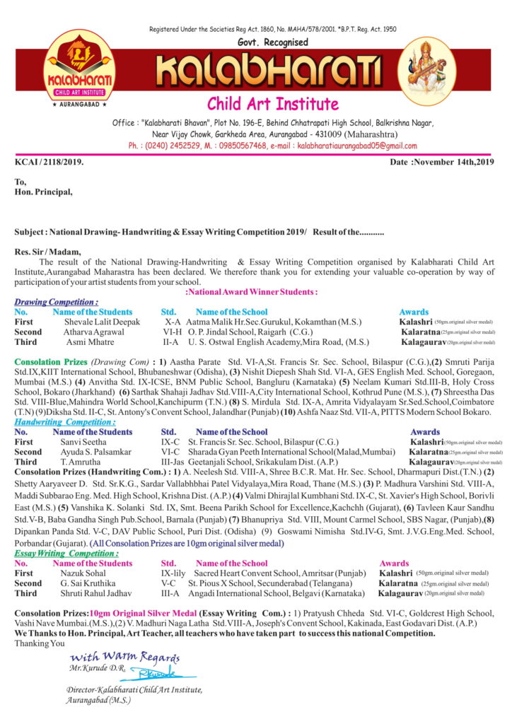 Kalabharati result 2019 page 2